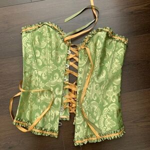 VTG corset victorian green XS-S